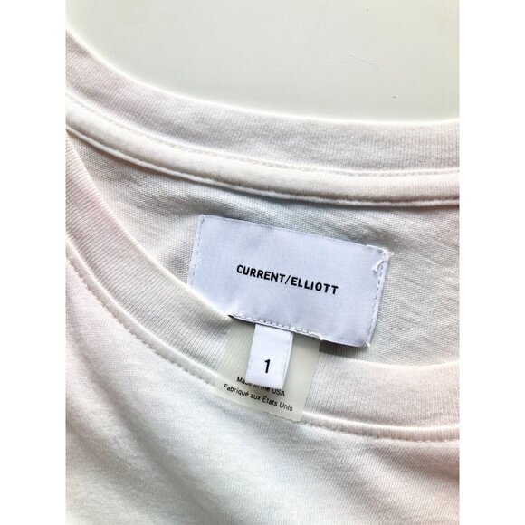 NWOT CURRENT/ELLIOTT Beatnik White Pink Tie Dye Cotton T-Shirt Dress, Size 1/S - Picture 10 of 12